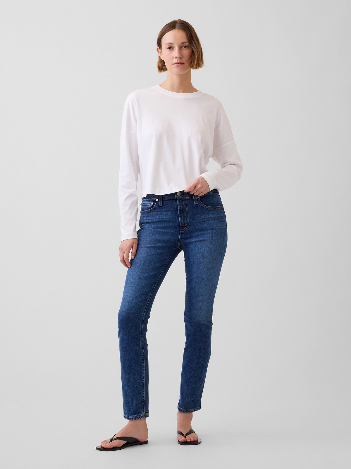 Mid Rise Vintage Slim Jeans