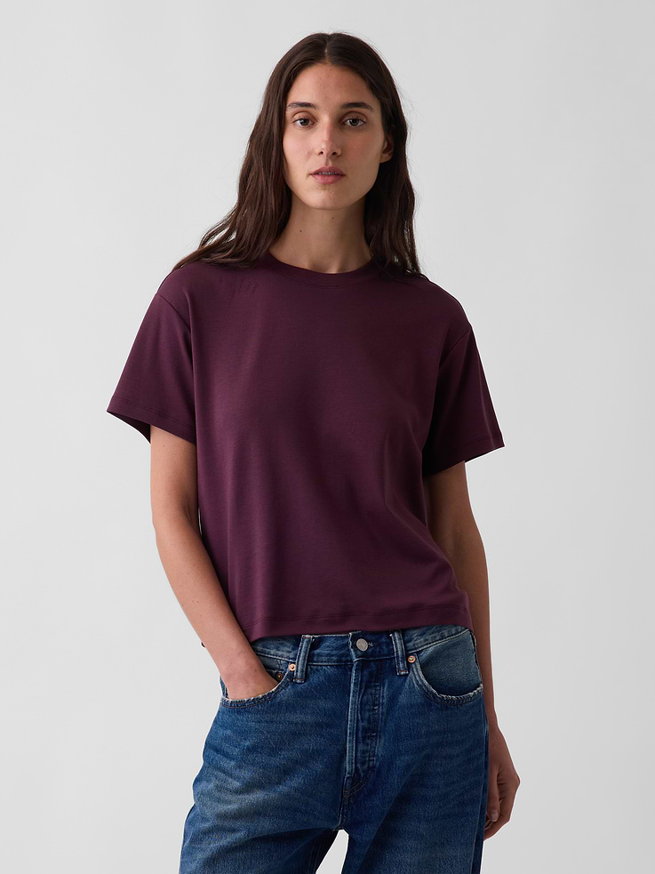 Image number 1 showing, Supima® Cotton Relaxed T-Shirt