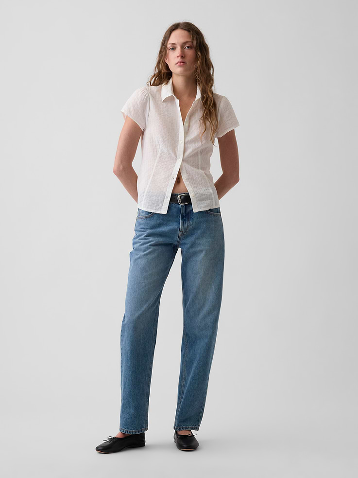 Image number 6 showing, Mid Rise Straight Taper Jeans