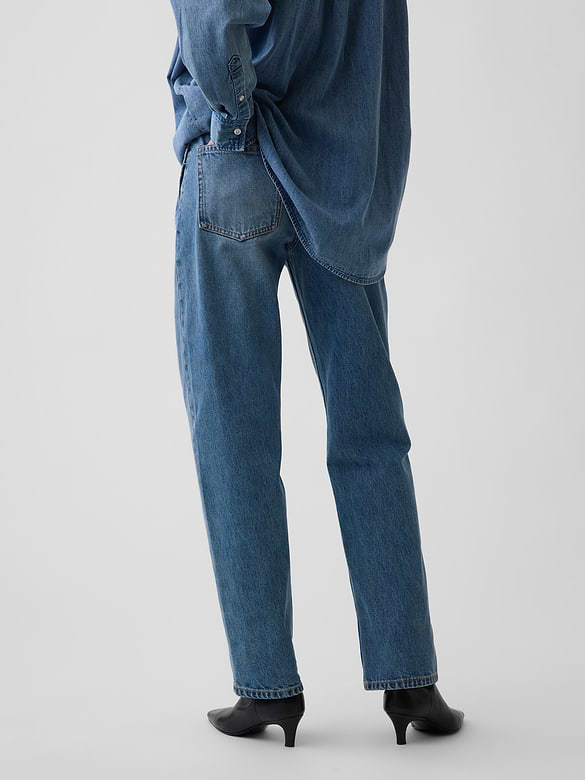 Mid Rise Straight Taper Jeans