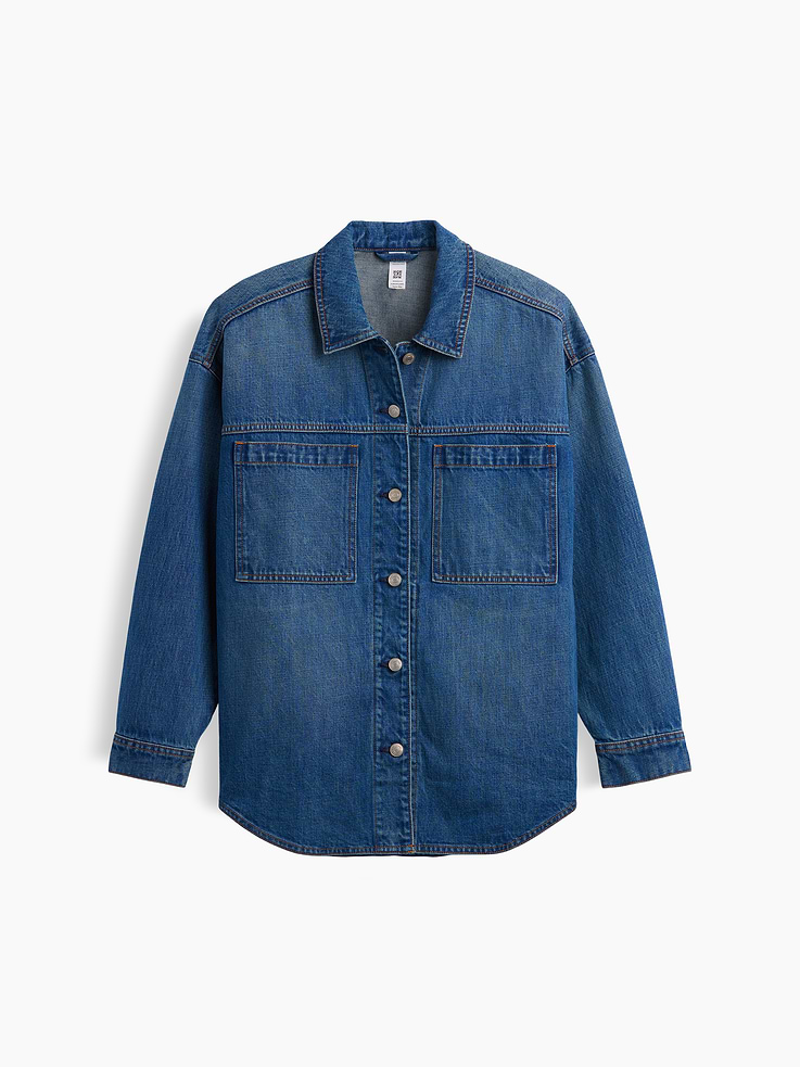 Image number 6 showing, Denim Oversized Shirt Jacket
