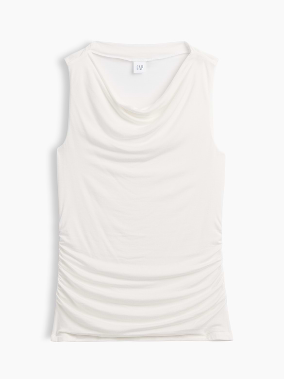 Sleeveless Cowl-Neck Top