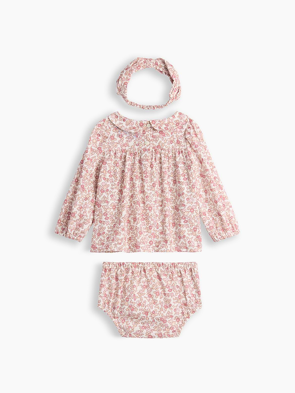 Baby Three-Piece Print Outfit Set