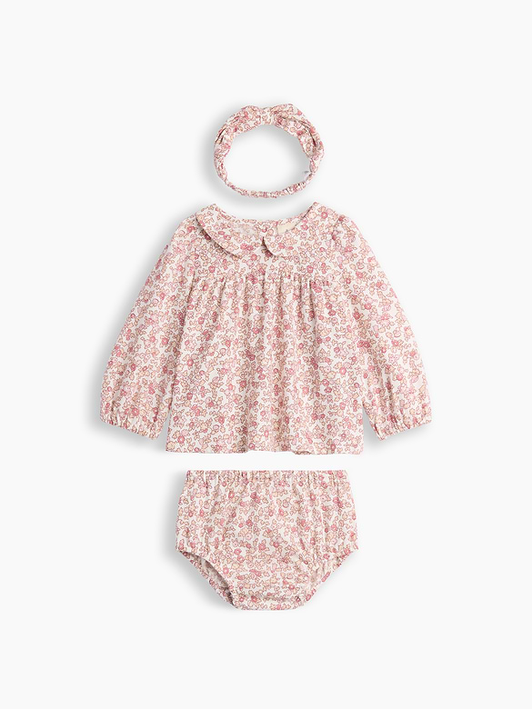 Baby Three-Piece Print Outfit Set