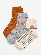 Image number 1 showing, Novelty Quarter Crew Socks 3-Pack for Women