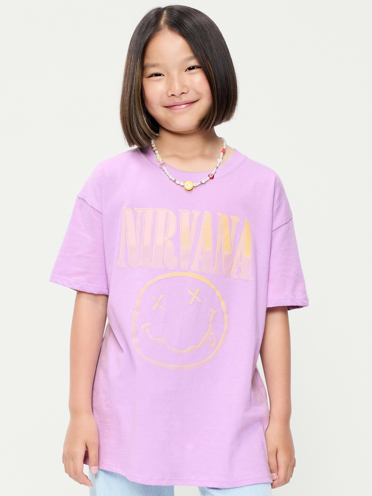 Image 1 of 2, rounded neckline, short sleeves, drop shoulders, licensed graphic, © Copyright 2026 Universal Music Enterprises. All rights reserved., Product #893989
