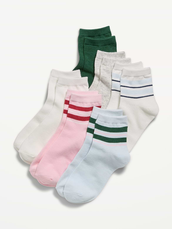 Chaussettes courtes pour fille (paquet de 6 paires)