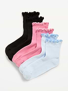 L'image numéro 1 présente [HOLD:] Chaussettes courtes à volants pour fille (3 paires)