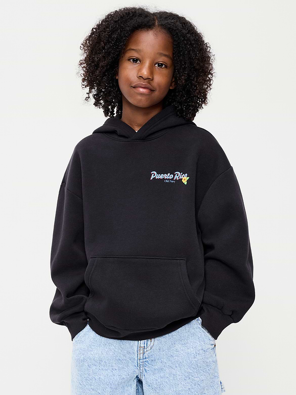 Favorite Fleece Oversized Logo Graphic Pullover Hoodie for Boys