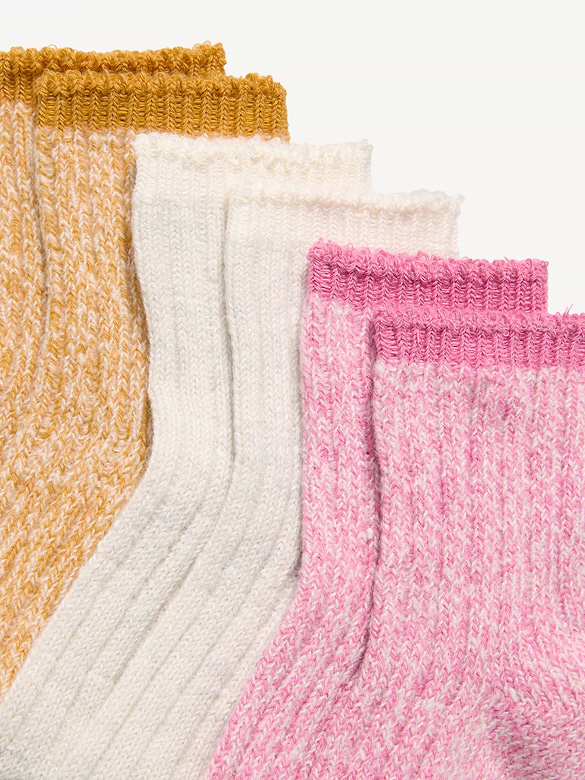 Chaussettes jaspées pour tout-petit et bébé (paquet de 3 paires)