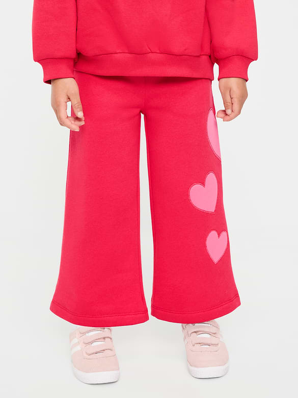 Wide-Leg Graphic Sweatpants for Toddler Girls