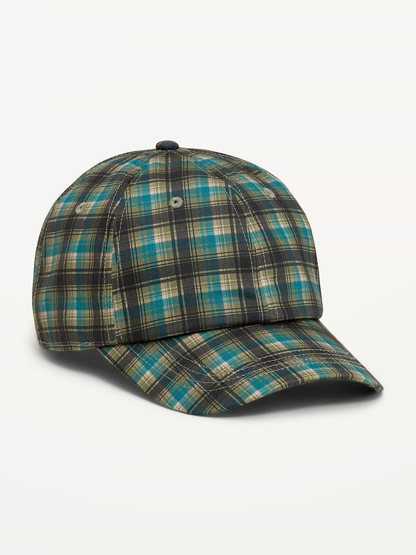 Plaid Baseball Hat for Men