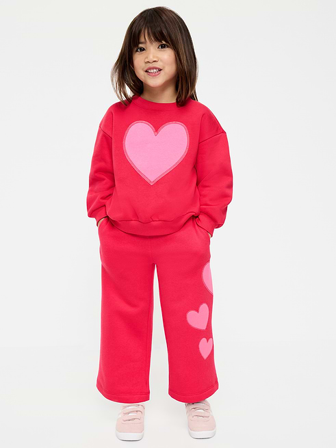 Wide Wide-Leg Graphic Sweatpants for Toddler Girls on clearance at Old Navy — 25% off