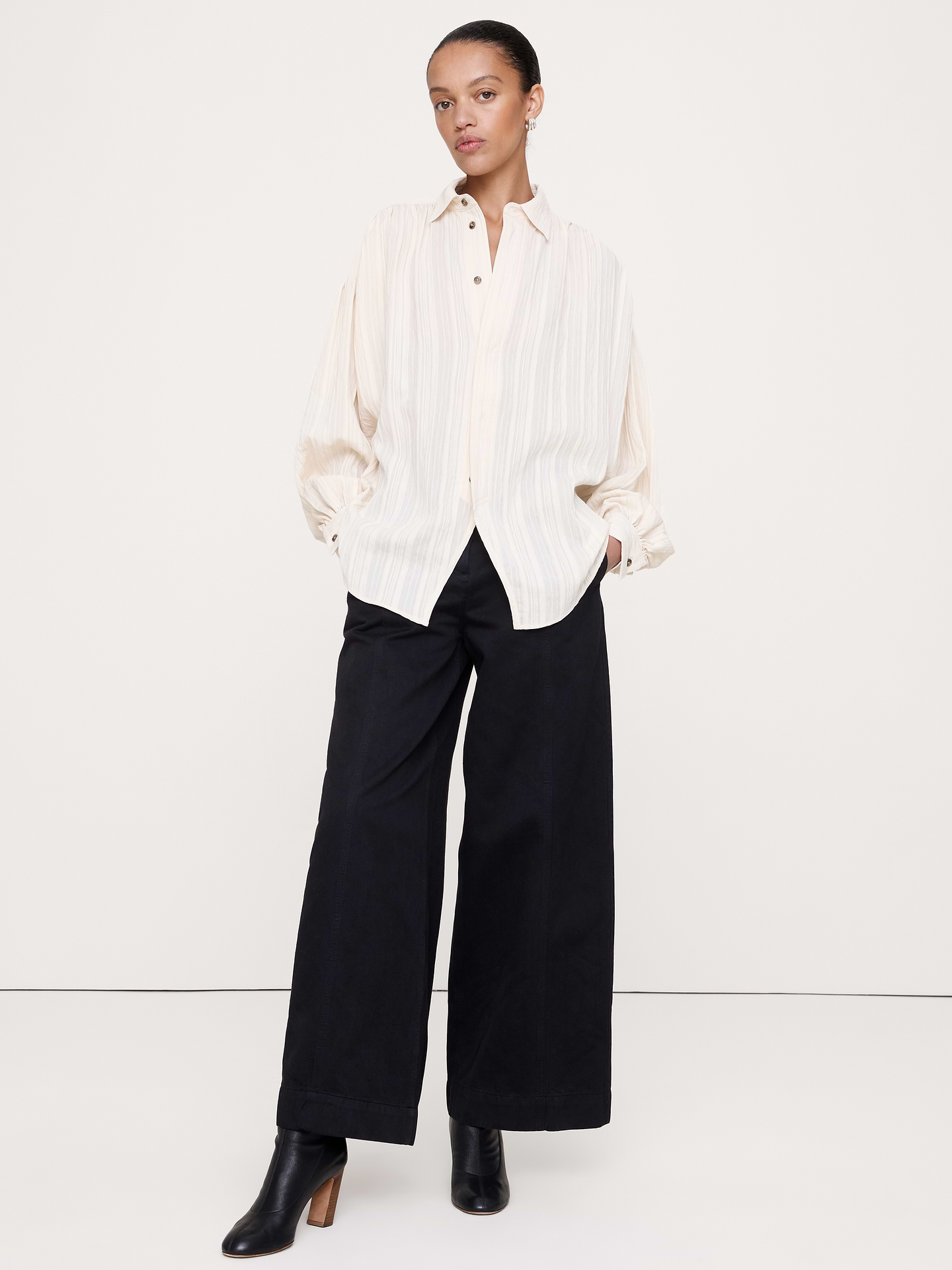 Image number 1 showing, Oversized Textured Tunic