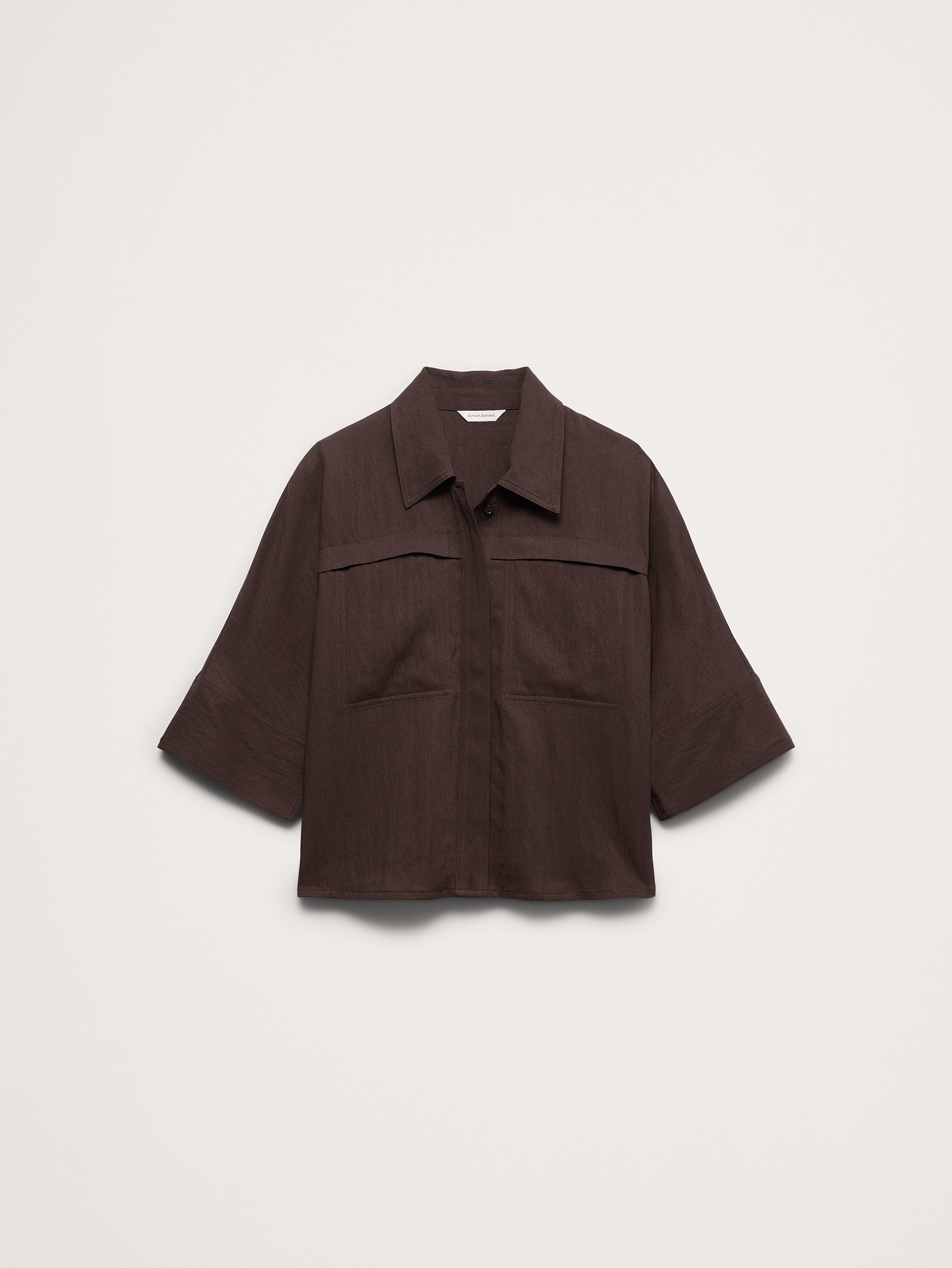 Image number 4 showing, Drapey Twill Shirt Jacket