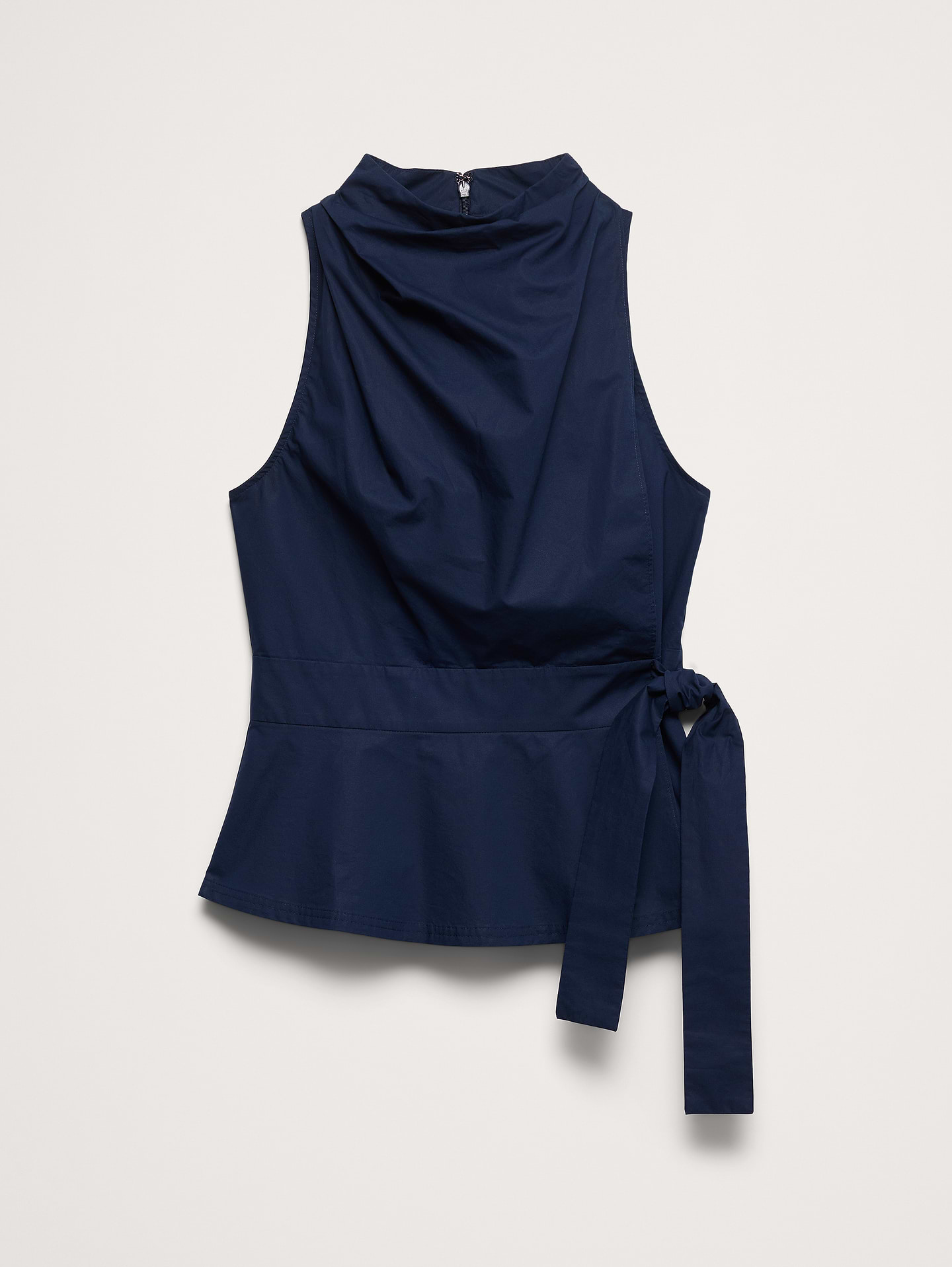 L'image numéro 7 présente Camisole à col cagoule en popeline de coton
