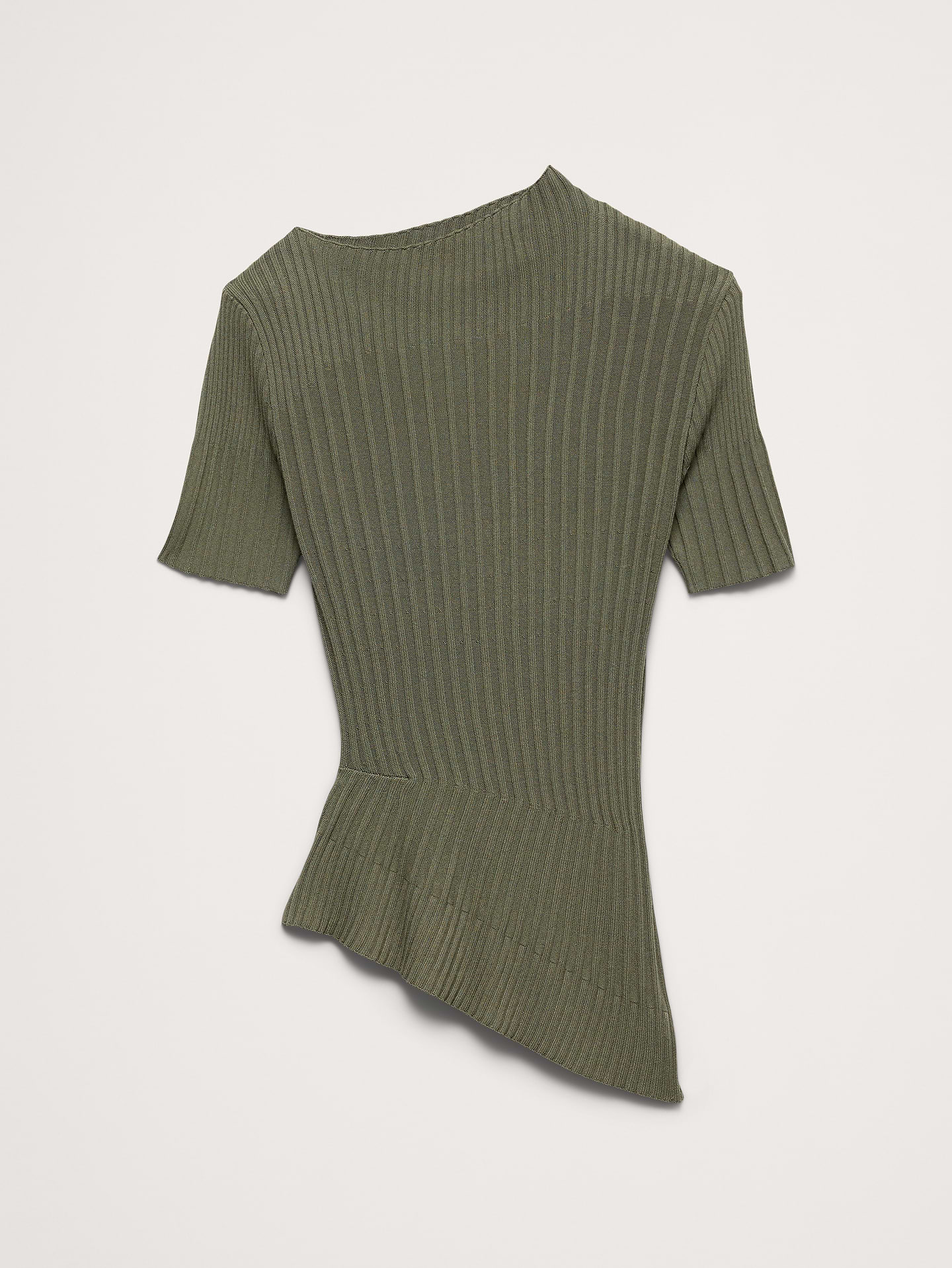 Image 4 of 5, Sculpted Asymmetrical Sweater Tee