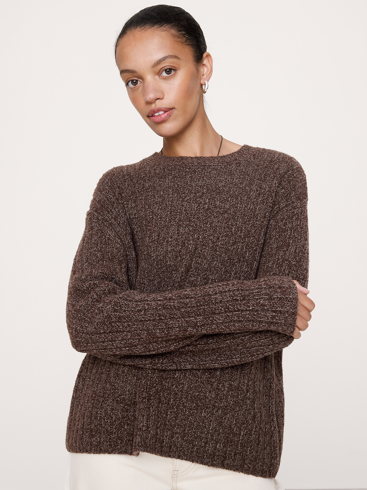 Archive Reissue Bouclé Ribbed Sweater | Banana Republic