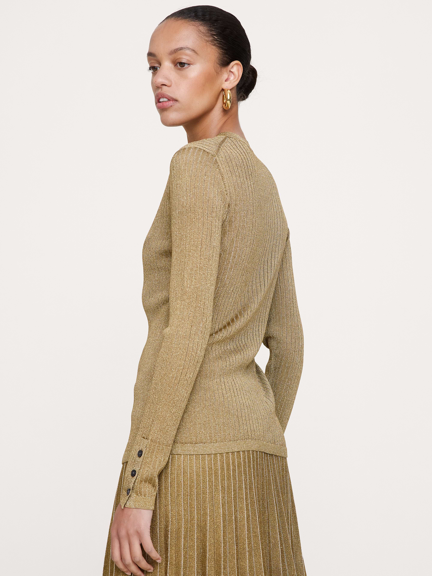Image 4 de 7, Cardigan en tricot métallisé