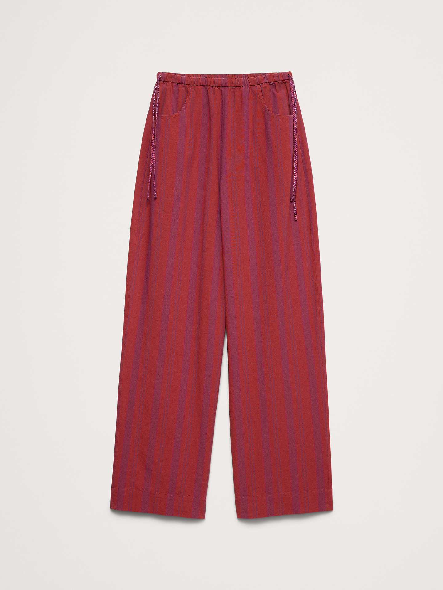 L'image numéro 8 présente Pantalon à taille extensible à nouer sur le côté en coton