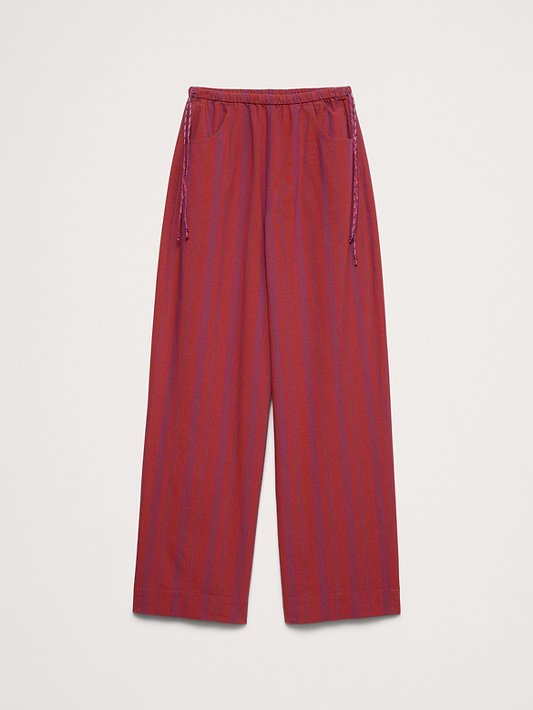 Cotton Pull-On Side-Tie Pant