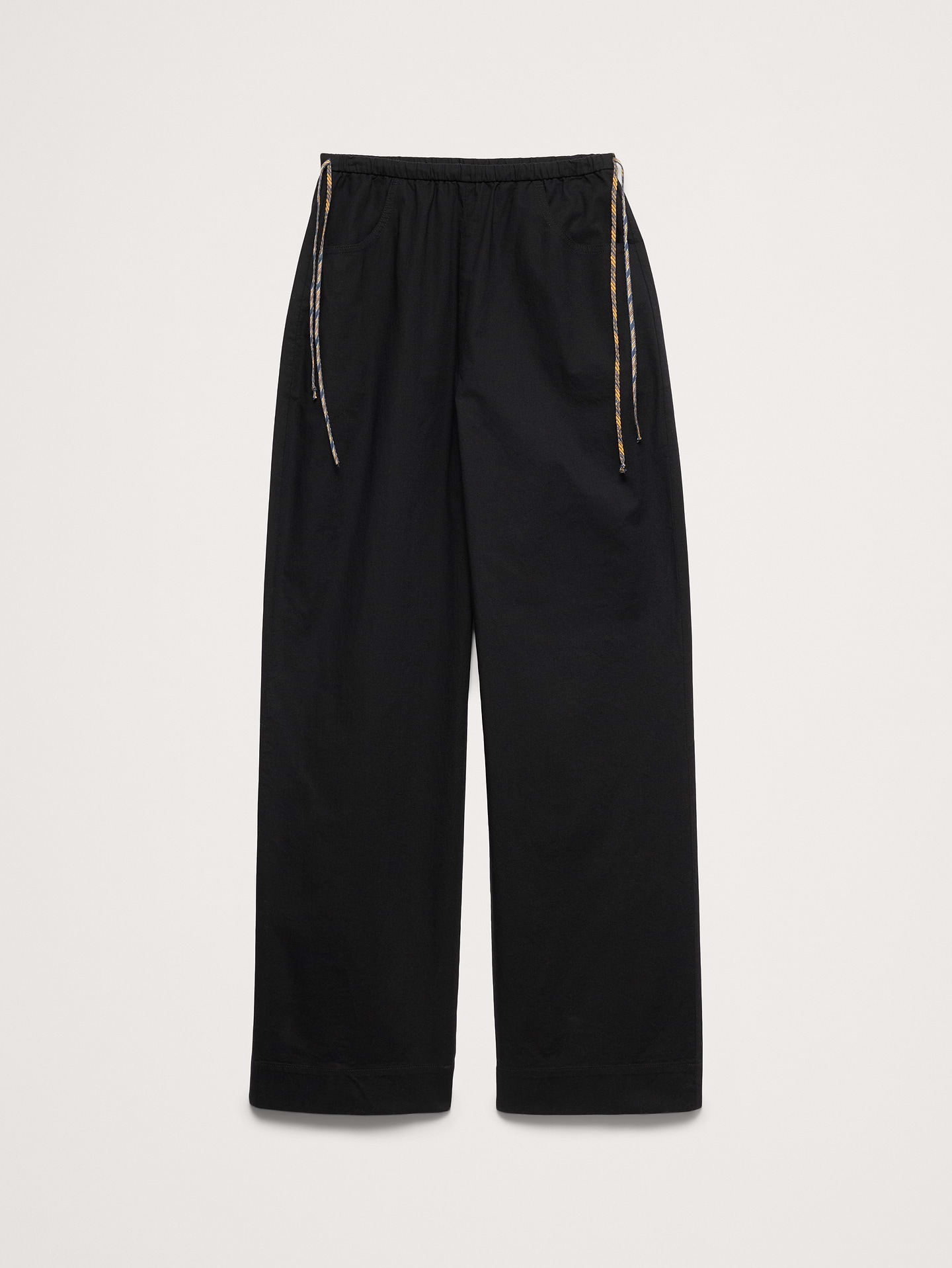 L'image numéro 5 présente Pantalon à taille extensible à nouer sur le côté en coton