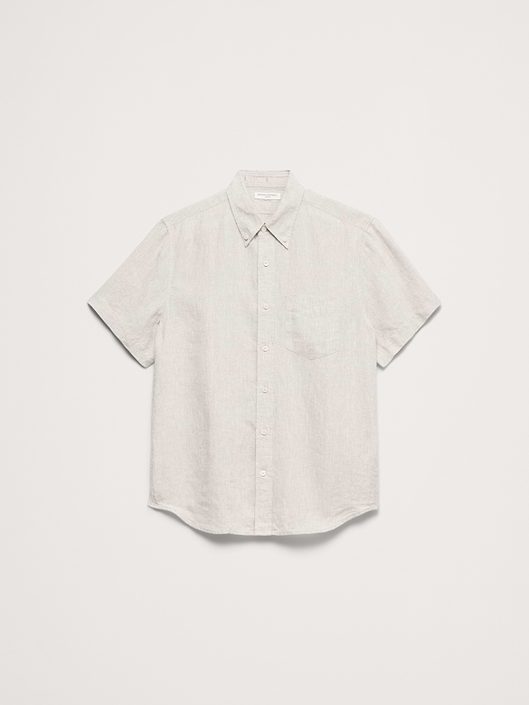Chemise standard à manches courtes en lin