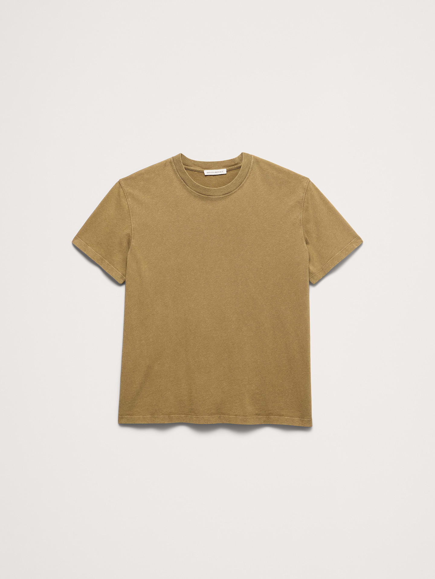 L'image numéro 5 présente T-shirt ras du cou classique en coton flammé