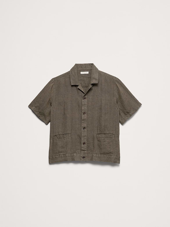 Chemise de vacances coupe standard en lin