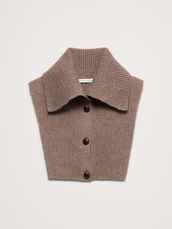 Wool-Cotton Dickie Collar