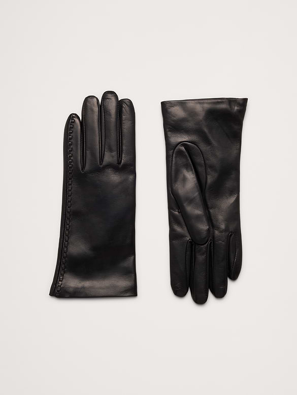 Gants en cuir italien doublés de cachemire