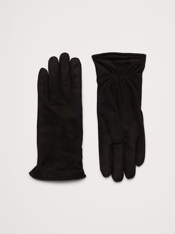 Gants en suède italien doublés de cachemire