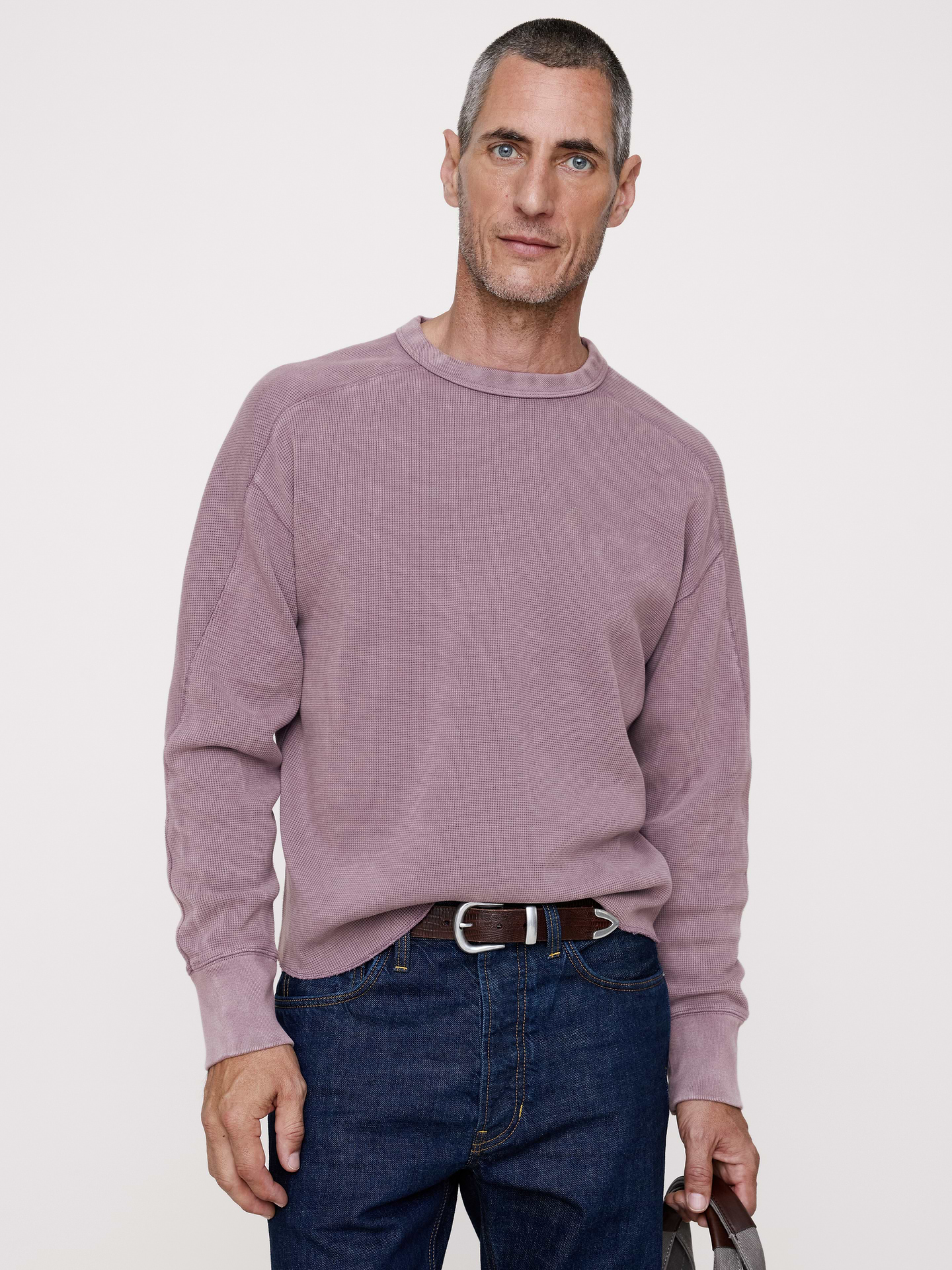 Image number 1 showing, Cotton Waffle-Knit T-Shirt