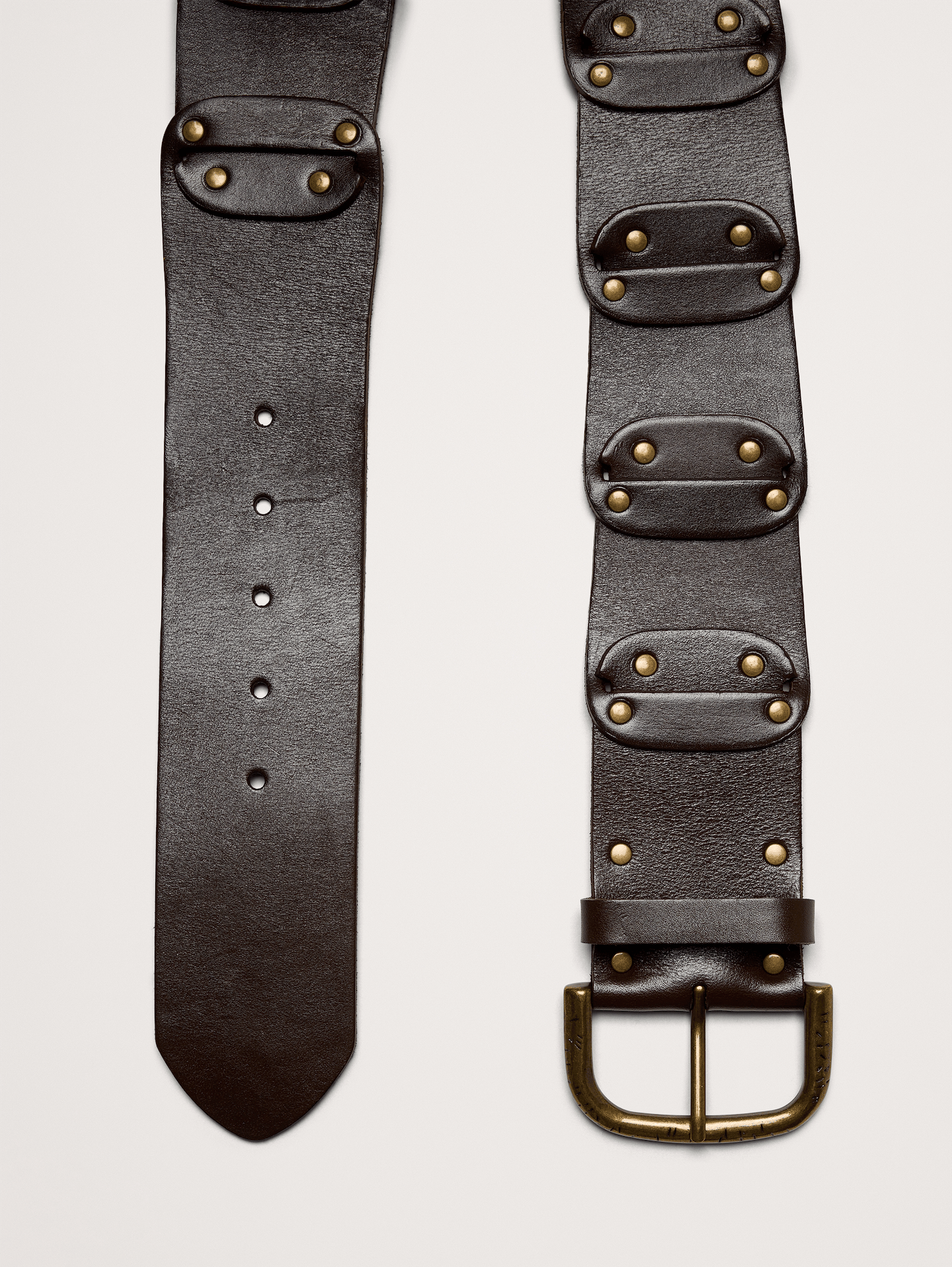 Image number 2 showing, Leather Studded Belt
