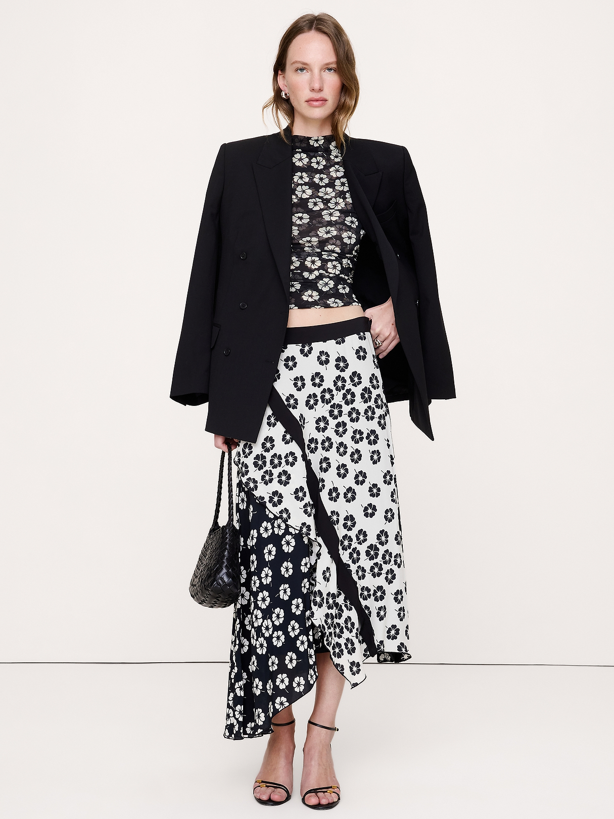 Mesh Mock-Neck Top | Banana Republic