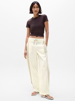 SuperLinen Blend Palazzo Pant — Pearl by Athleta