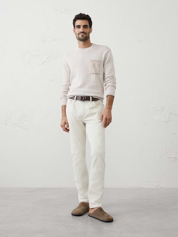 Contrast Pocket Sweater