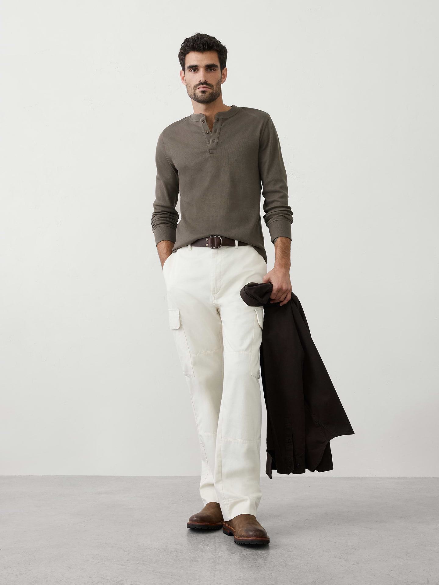 Image number 1 showing, Mini Ribbed Henley