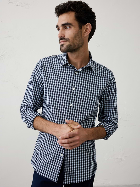Slim-Fit Untucked Dress Shirt