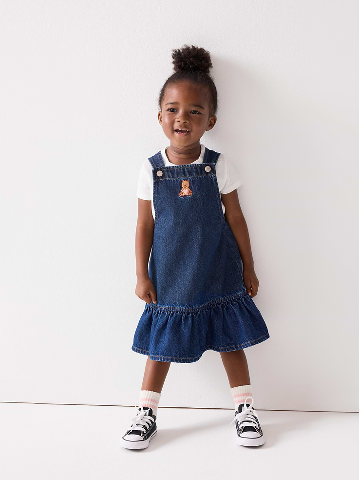 Image 4 of 4, babyGap Brannan Bear Denim Skirtall