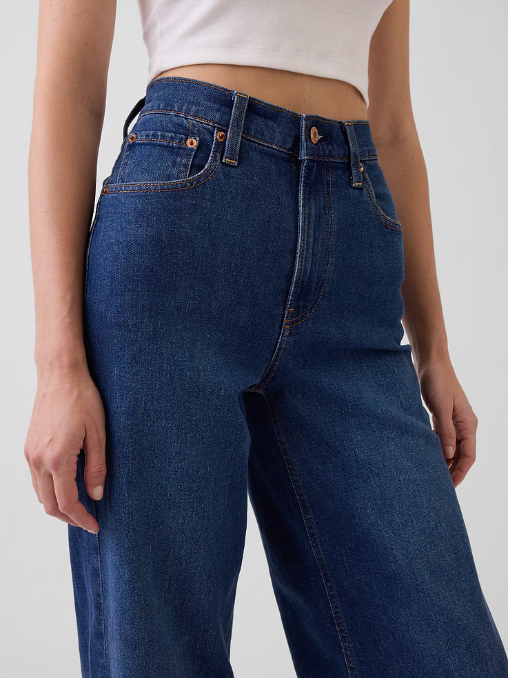 Image number 5 showing, High Rise Stride Wide-Leg Jeans