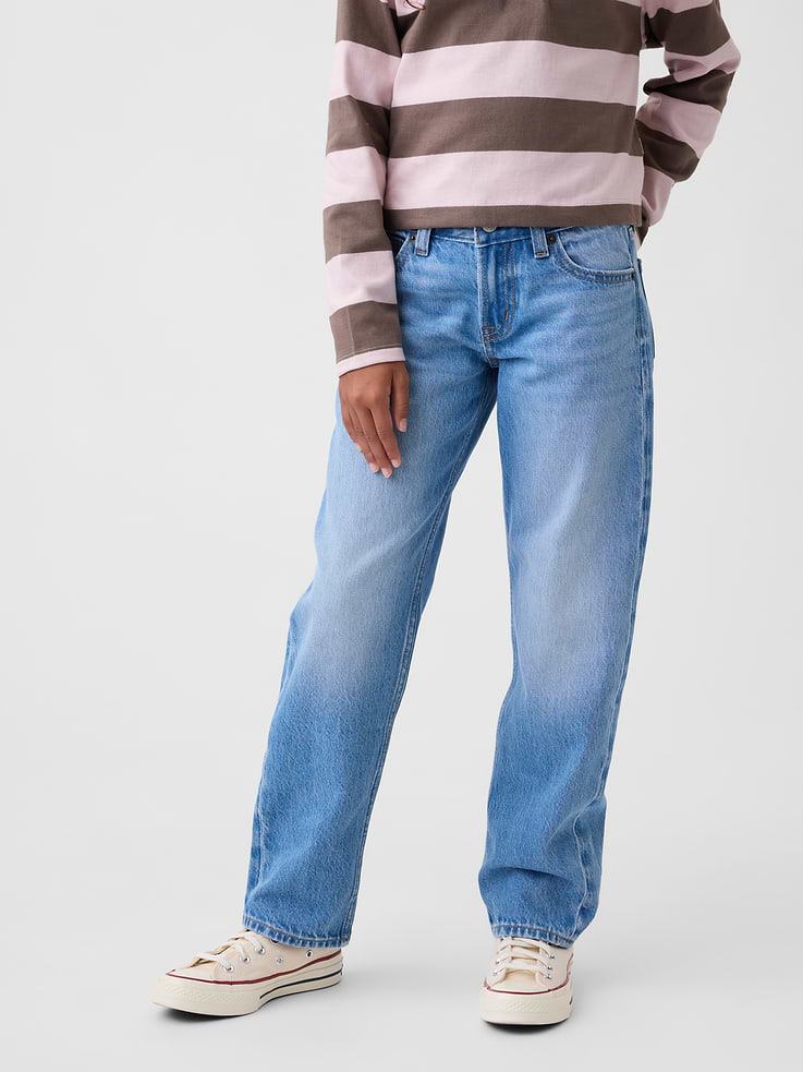 Image number 3 showing, Kids Mid Rise Straight Taper Jeans