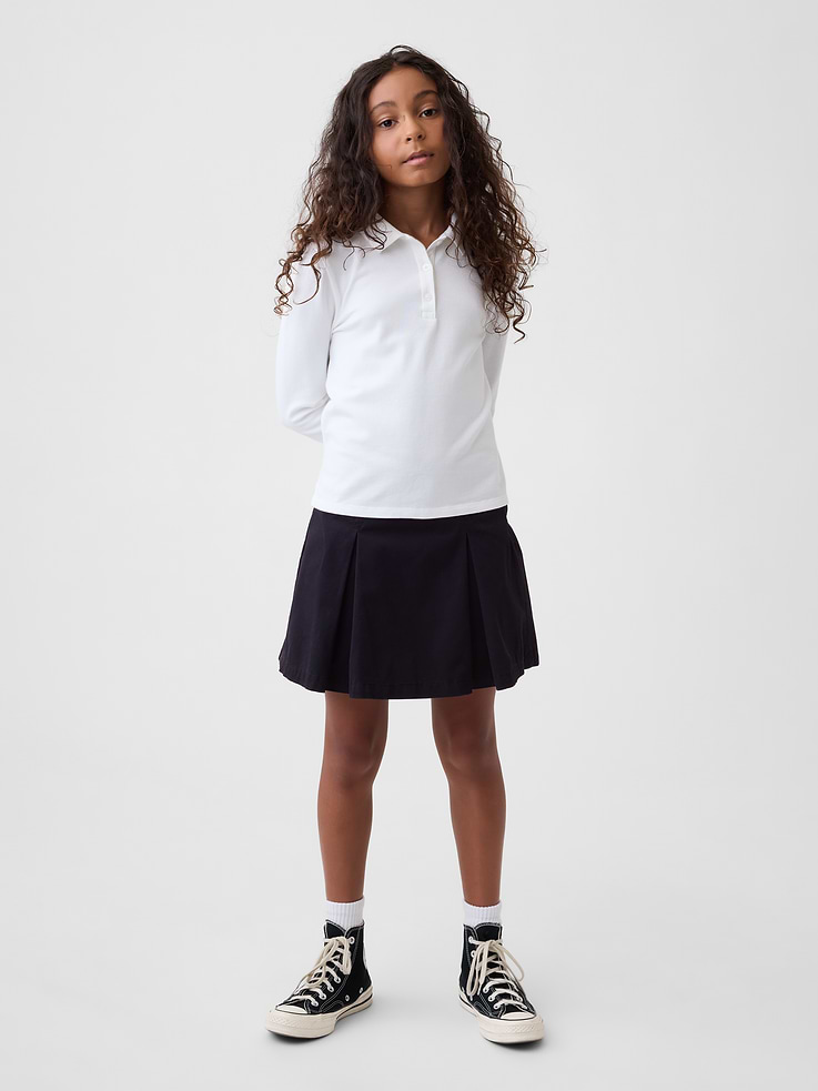 Image number 1 showing, Kids Uniform Pleated Khaki Skort