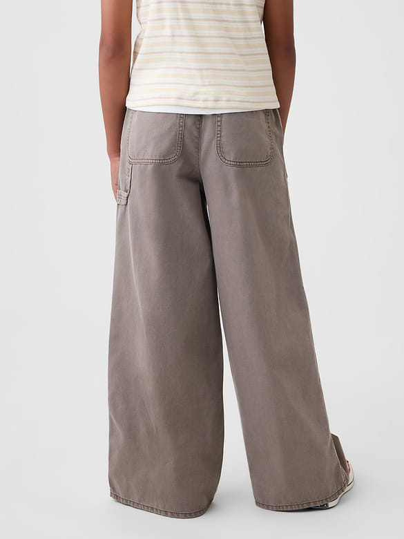 Kids Easy Wide-Leg Utility Pants
