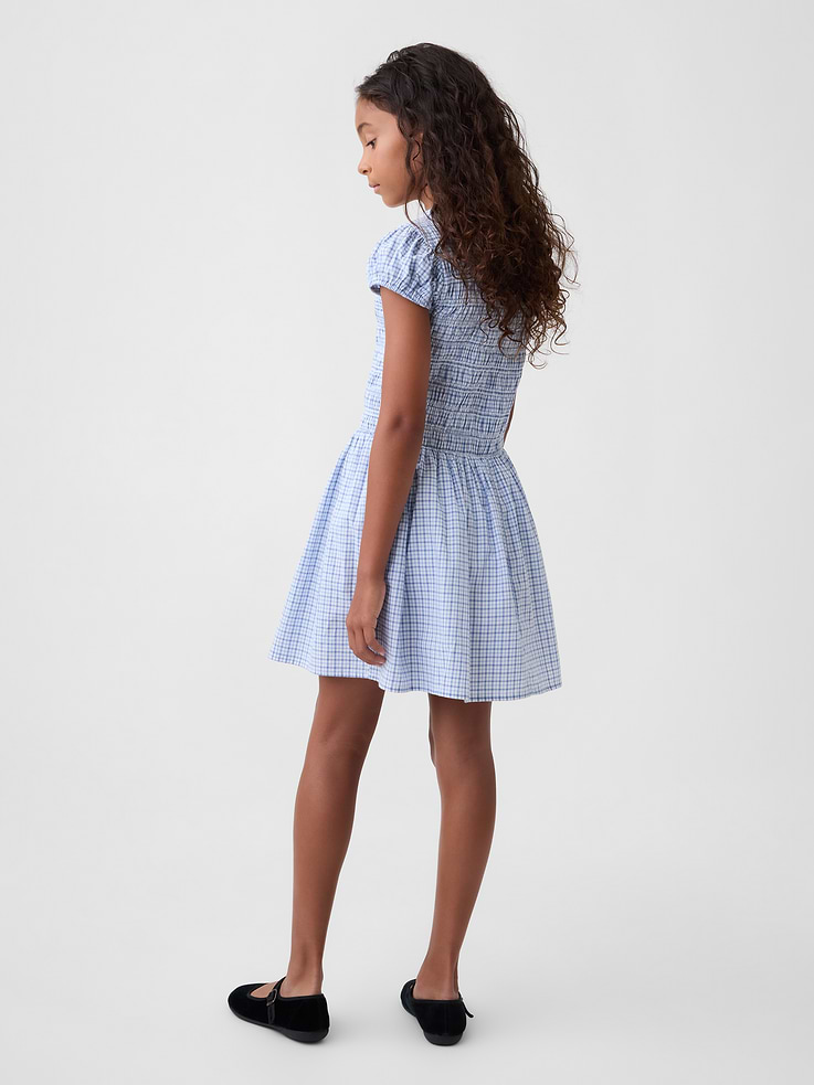 Image number 3 showing, Kids Smocked Print Dress