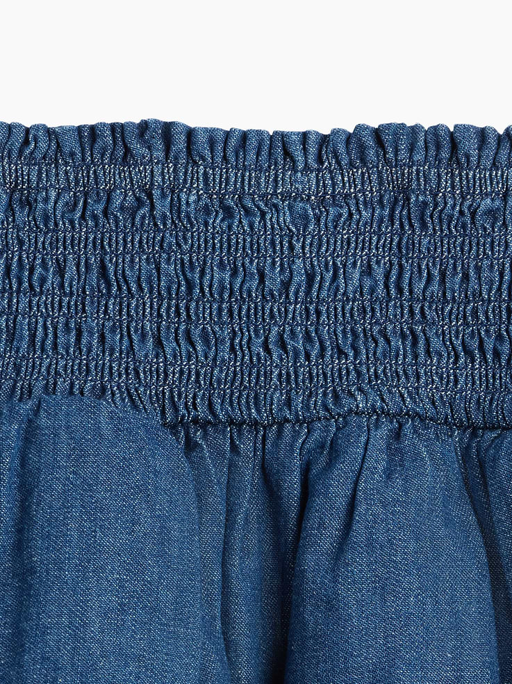 Image number 4 showing, Kids Denim Smocked Mini Skort