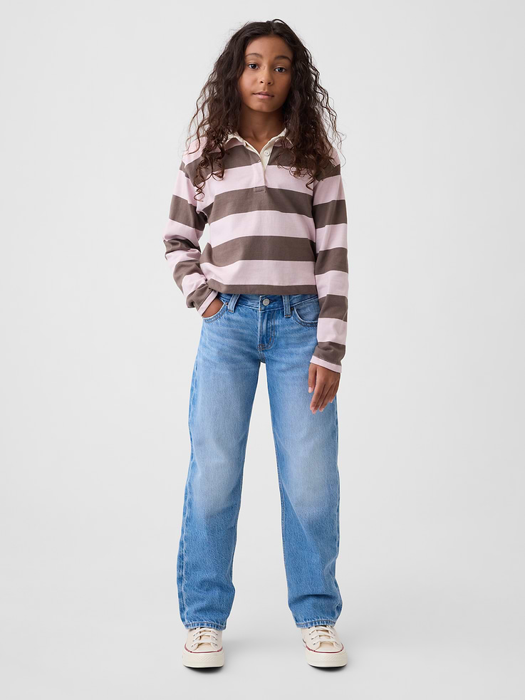 Image number 1 showing, Kids Mid Rise Straight Taper Jeans