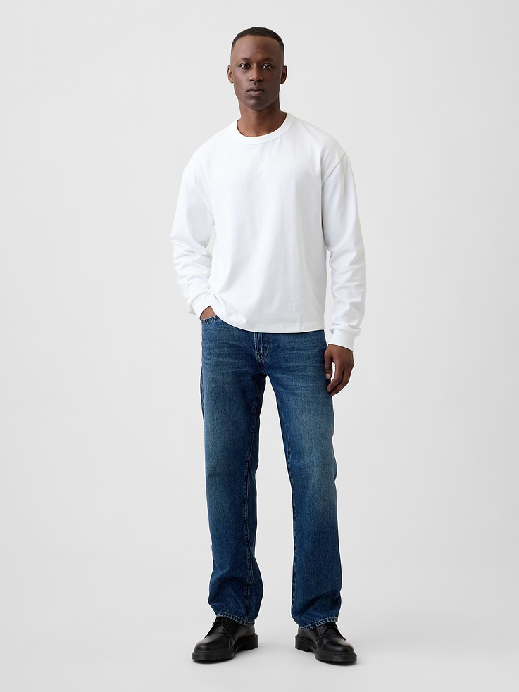 Image number 1 showing, Relaxed Straight Jeans