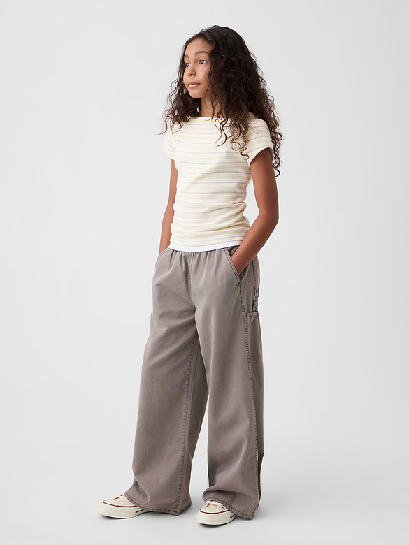 Kids Easy Wide-Leg Utility Pants