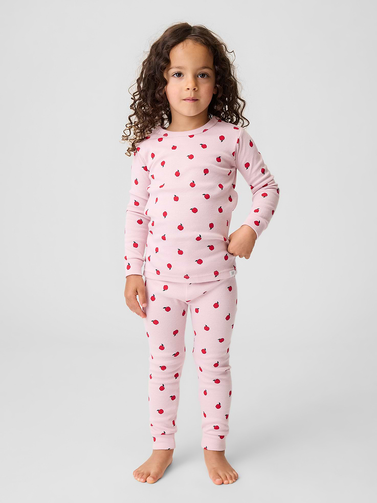 Image number 1 showing, Baby & Toddler Organic Brushed Cotton Apple PJ Set